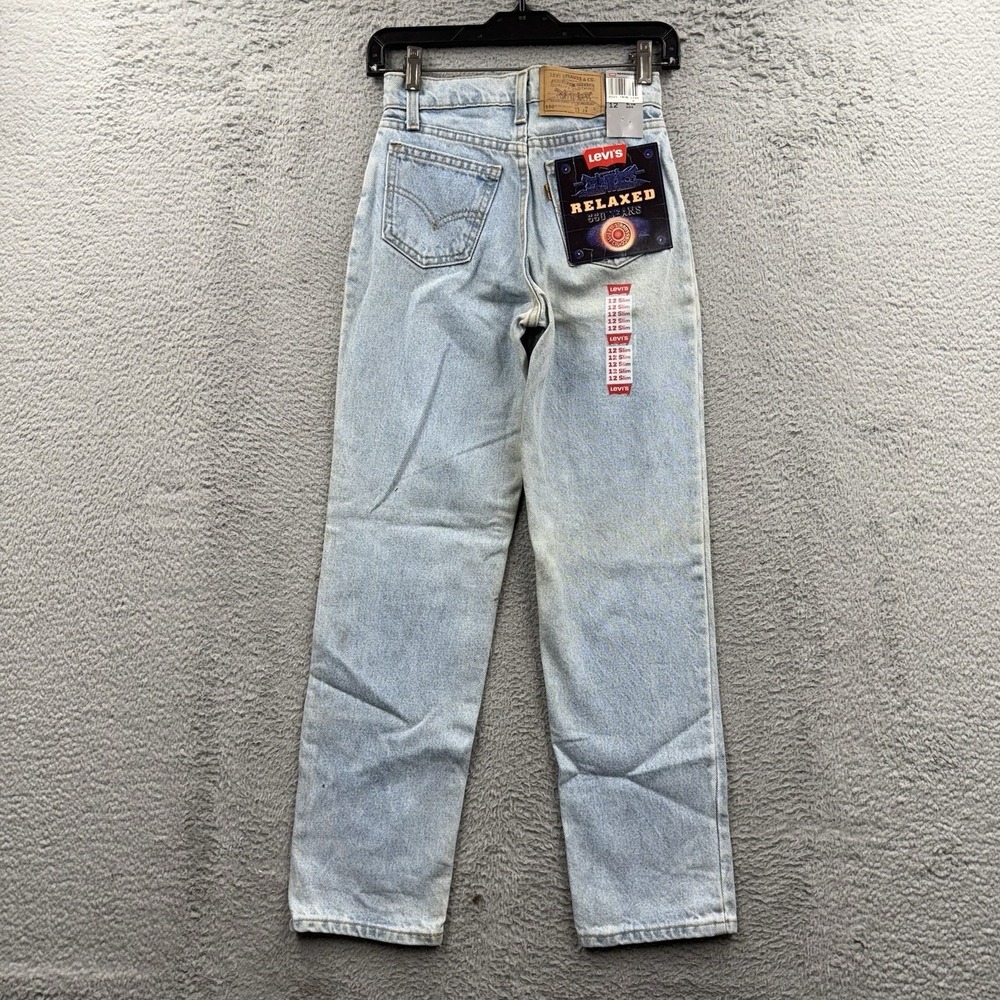 VTG Levis 550 Jeans Womens Blue Relaxed Tapered Fit Orange Tab Denim 12 Slim